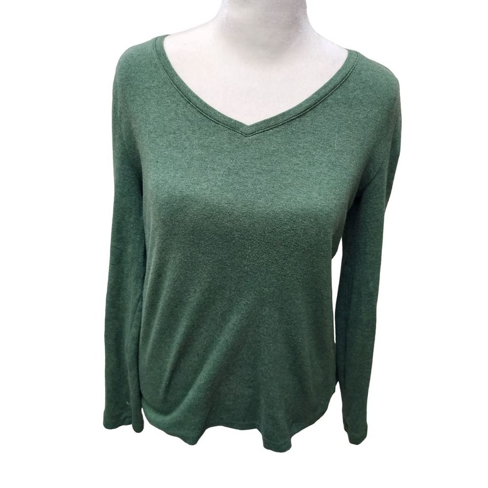 Womens Talbots Long Sleeve Top With V Neck Size Small